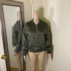 AMBIANCE Zipper Bomber Jacket